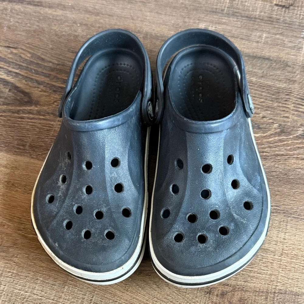 CROCS Bayaband Clog Black and White Slip On Clog Size C 12